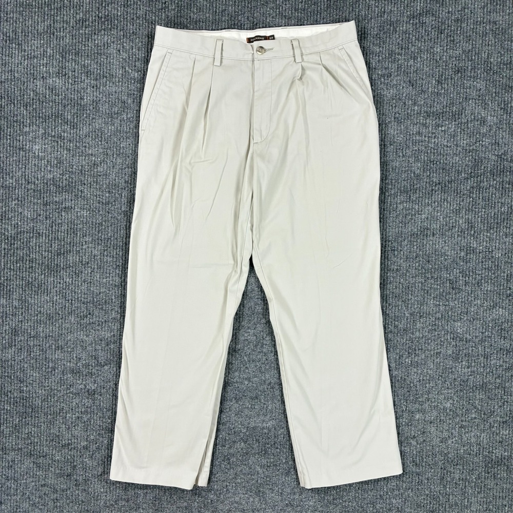 Dockers D3 Classic Pants Mens Size 34x30 Pleated Front Cotton Stretch‎ High Rise